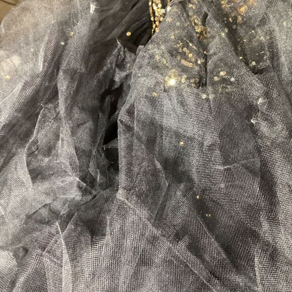 Sherri Hill Black & Gold Rhinestone Prom Dress Elegant Evening Gown - Picture 17 of 17